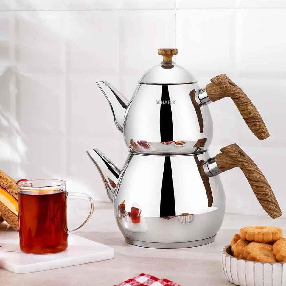 Schafer 1S7002-15001-KAH01 Tea Chef Küçük Boy Çaydanlık Takımı 4 Parça-Kahve