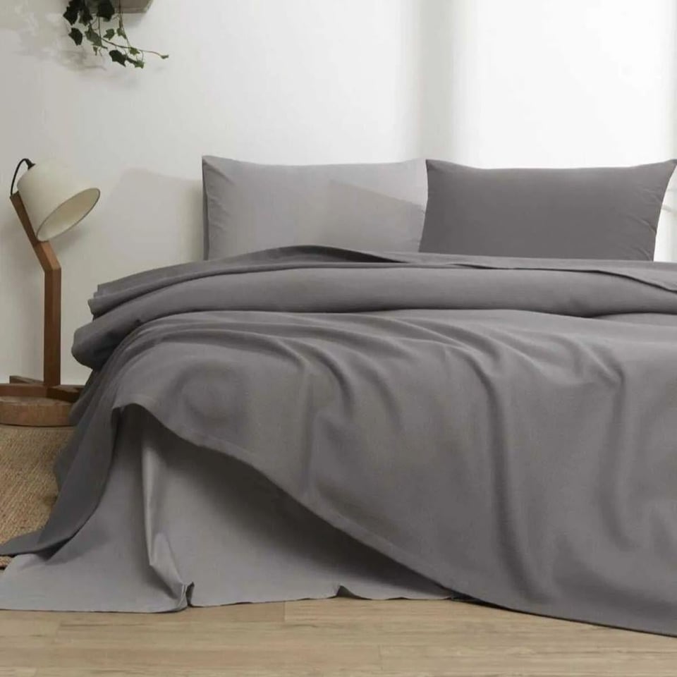 Özdilek Colourist Kül Gri-Silver Çift Kişilik Pike Takımı