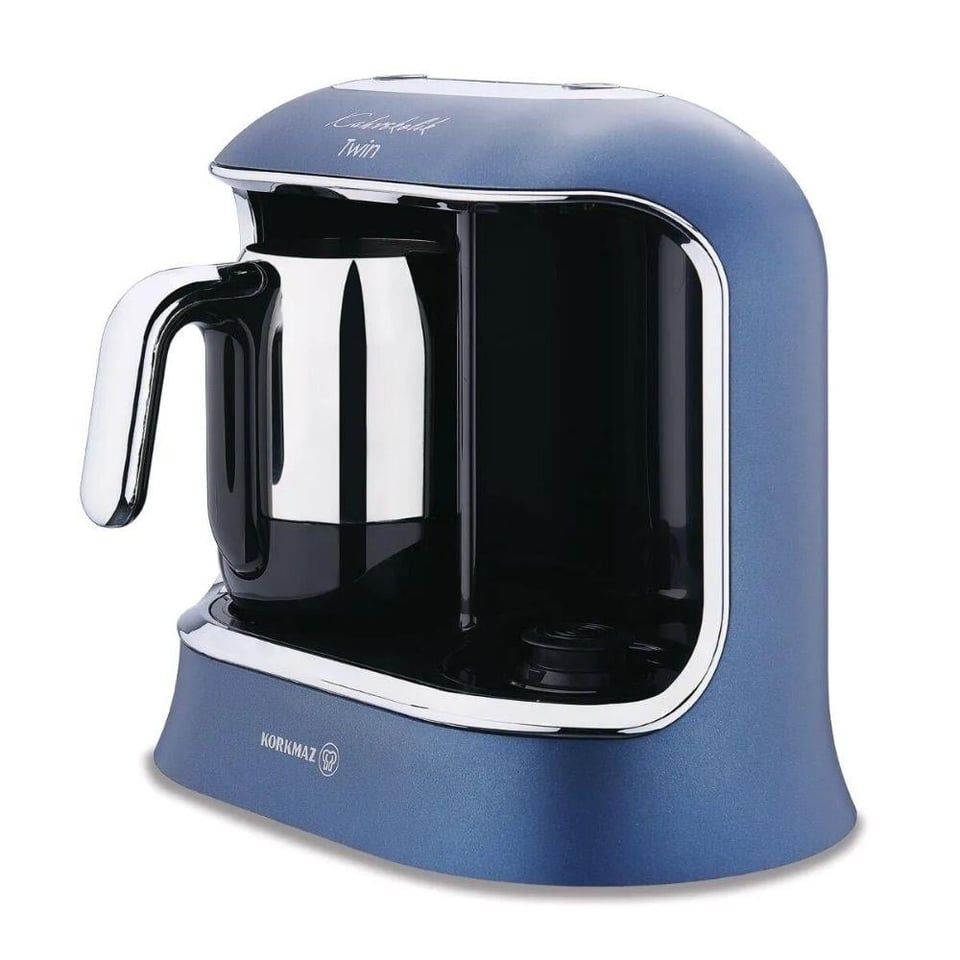 Korkmaz A861-03 Kahvekolik Twin Kahve Makinesi Azura/Krom