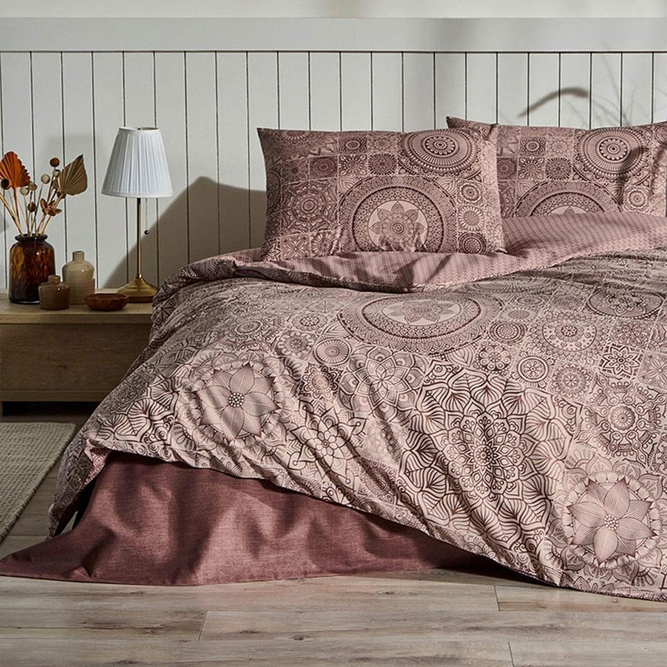 Özdilek Mandala Mistico Tek Kişilik  Bordo Nevresim Takımı 