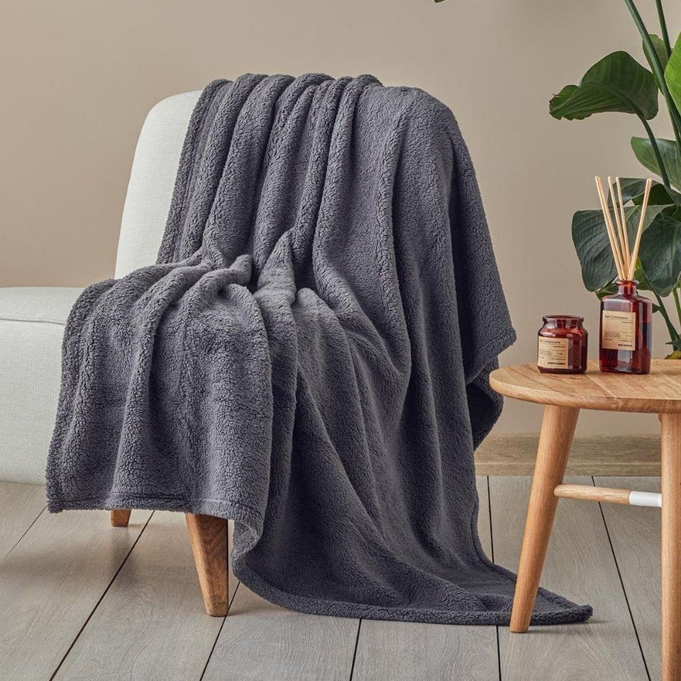 Englısh Home Cozy Wellsoft Antrasit TV Battaniye 130x170 cm