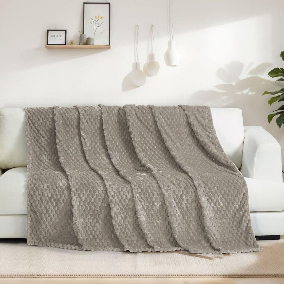 Daintyhome Petek Çok Amaçlı Örtü Vizon