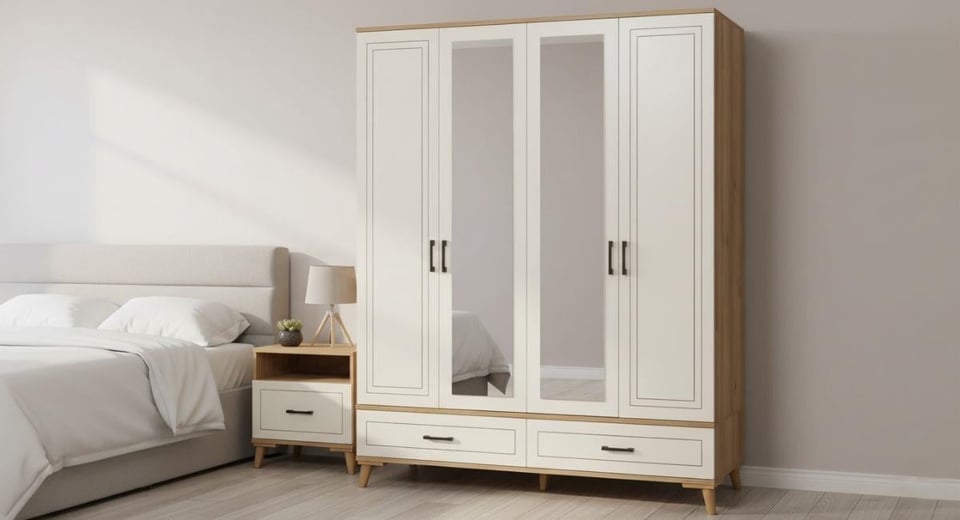 K114 Dört Kapılı Gardırop