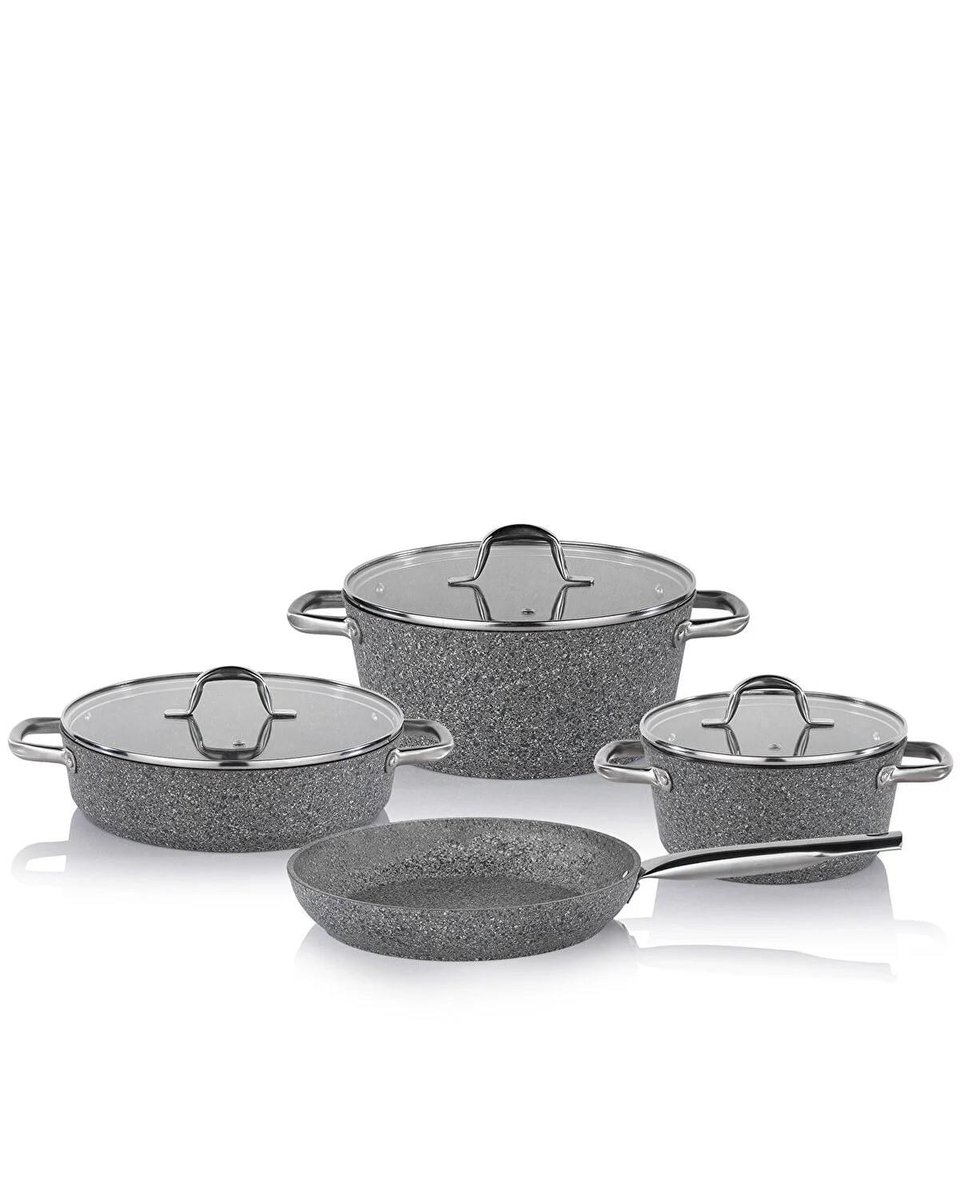 Schafer 1S4648-22005-GRI01 Millard Y.Y.Tencere Seti - İnd-7 Parça-Gri