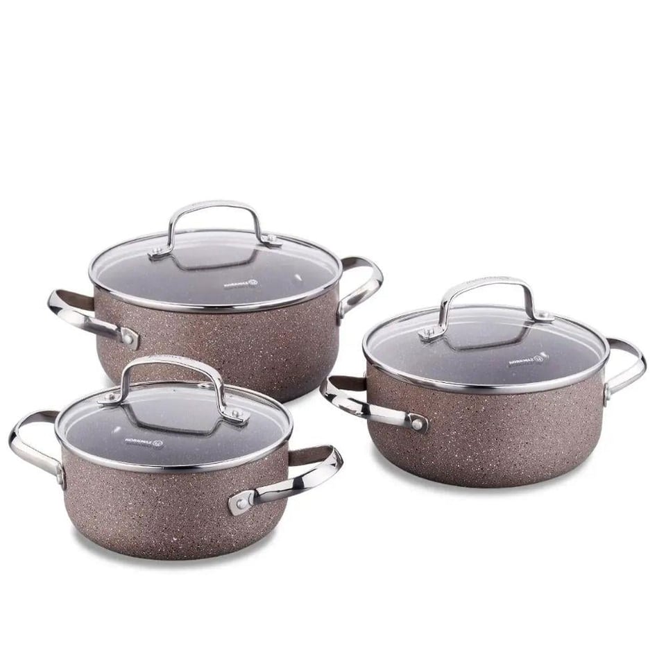 Korkmaz A2921 Browni 6 Parça Tencere Seti