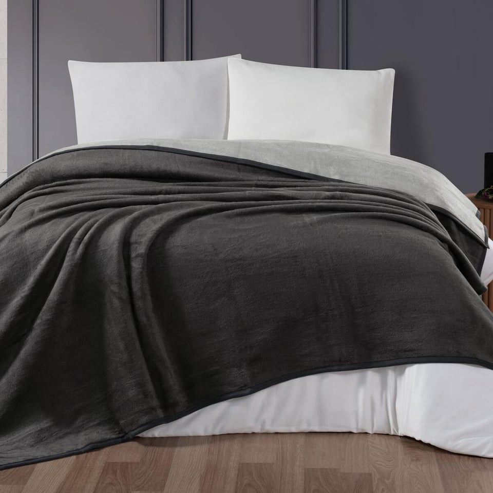 Schafer 3ST055-32901-GRI02 Bella Tek Kişilik Battaniye (150X200)