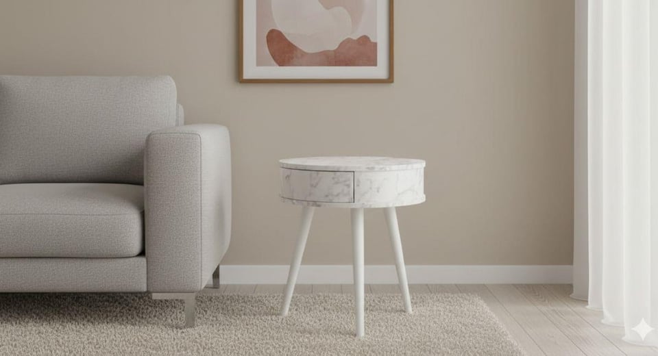 YK-9484 Yuvarlak Komot Carrara