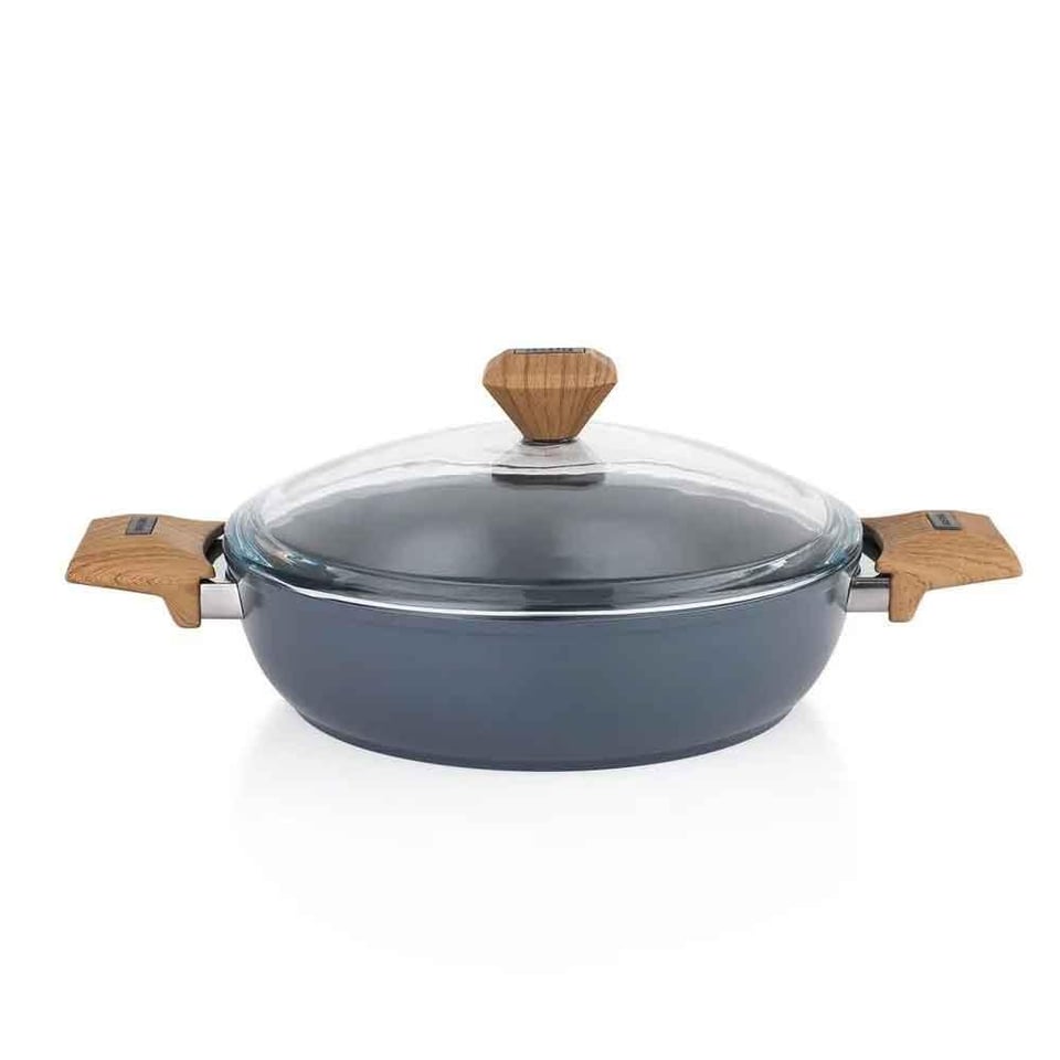 Schafer 1S2037-21001-SIY04 Fiesta Seramik Basık Tencere 26 Cm-Siyah