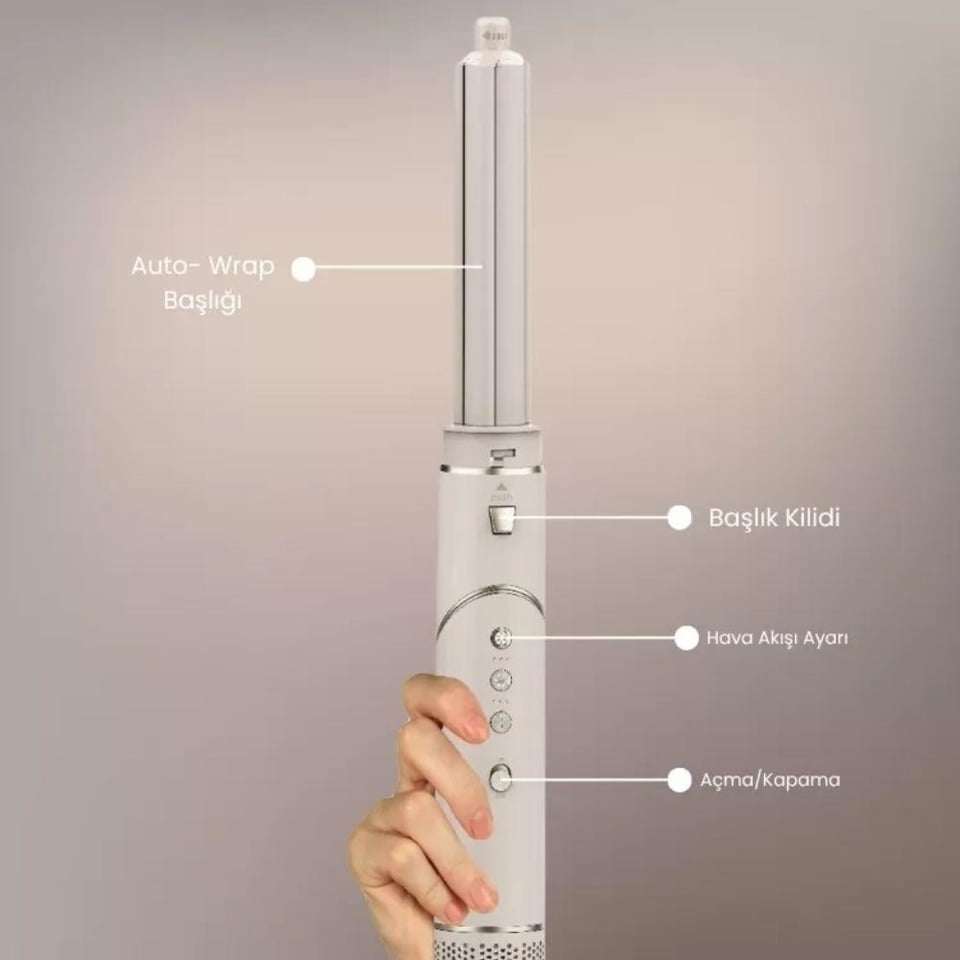 Mieco Aria 8 in 1 Saç Kurutma ve Şekillendirme Seti Şampanya