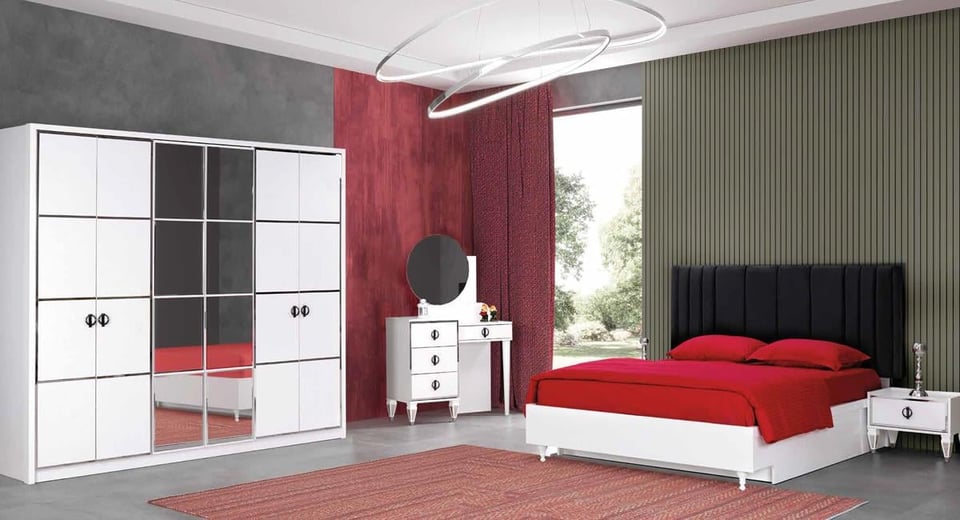 Cemre 6 Kapılı Başlıklı Yatak Odası (Karyolasız)