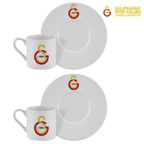 Neva N3520 Galatasaray Lisanslı Arma Logo 2'li Kahve Fincan Takımı