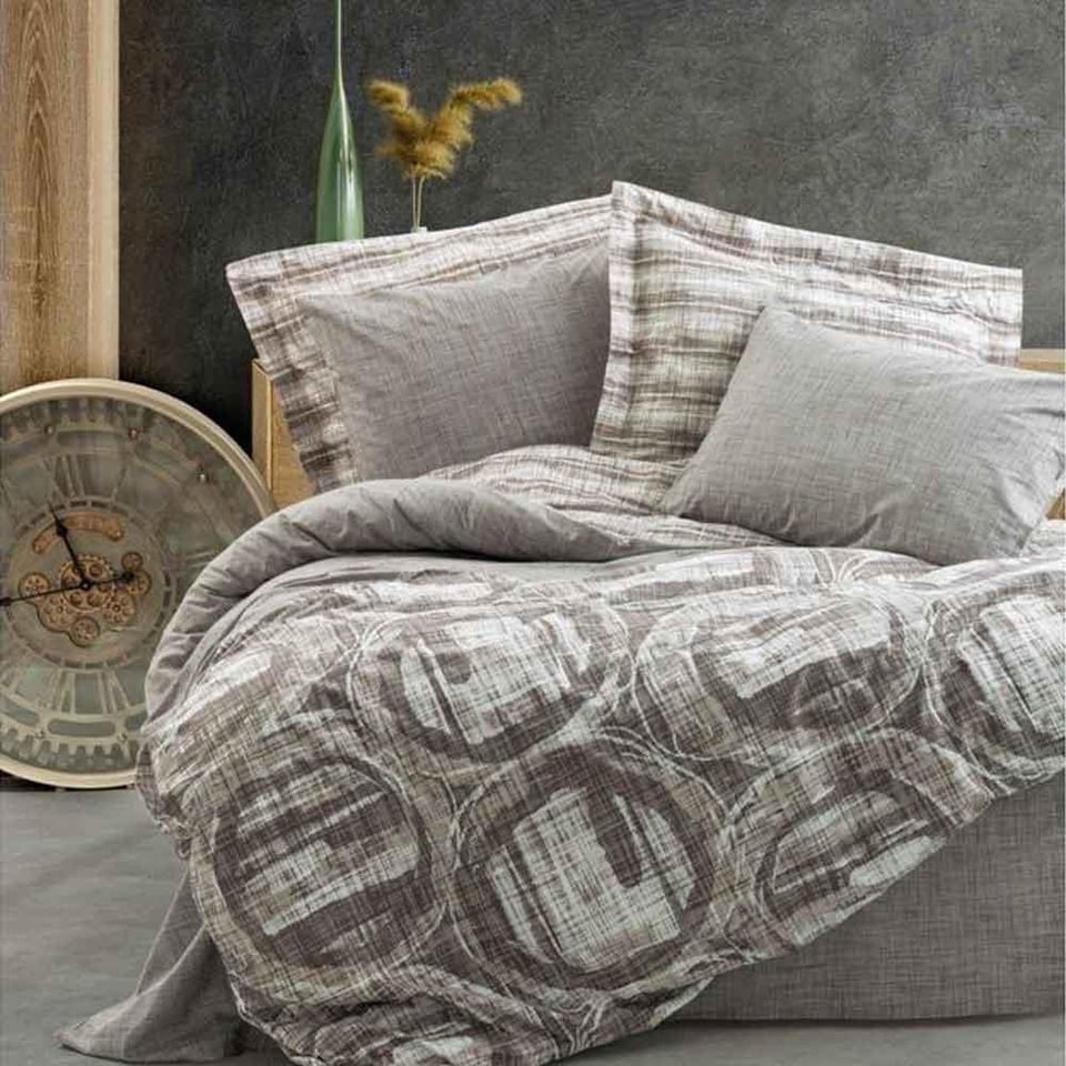 Modern Çift Kişilik Nevresim Takımı Root Vizon