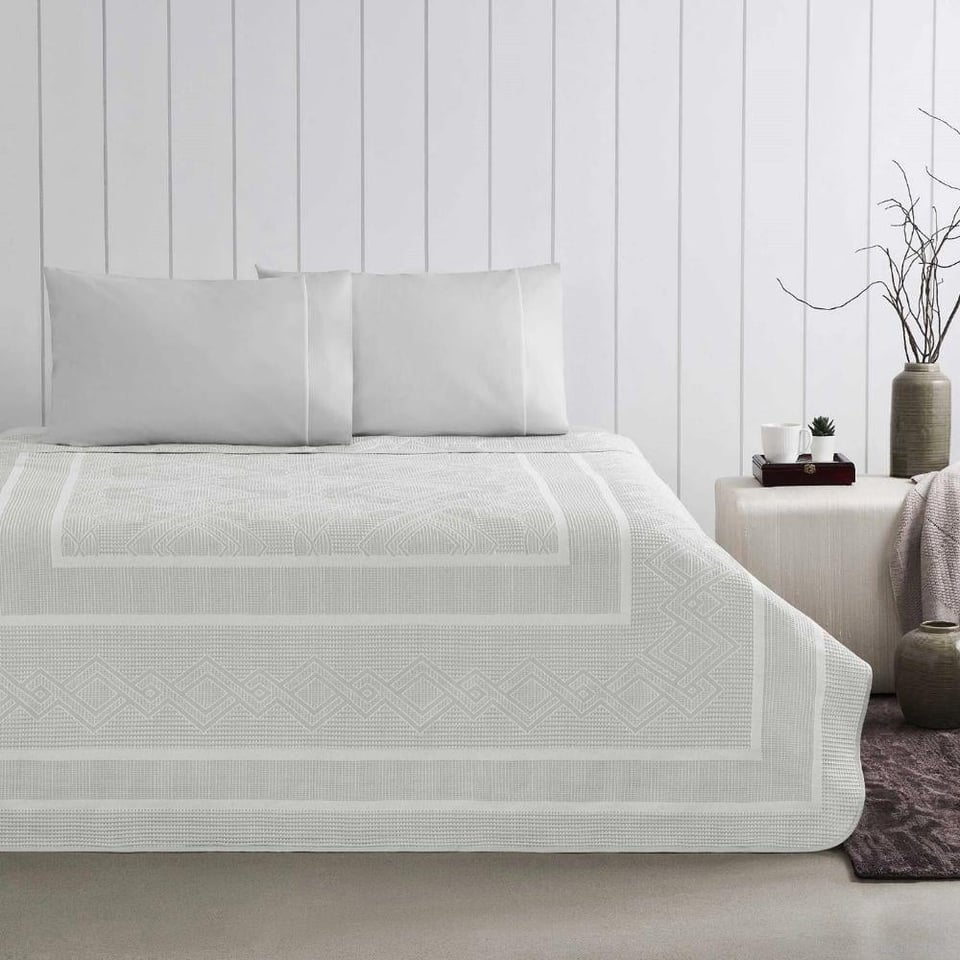 Taç Anette Jakar Pike Takımı Gri Çift Kişilik