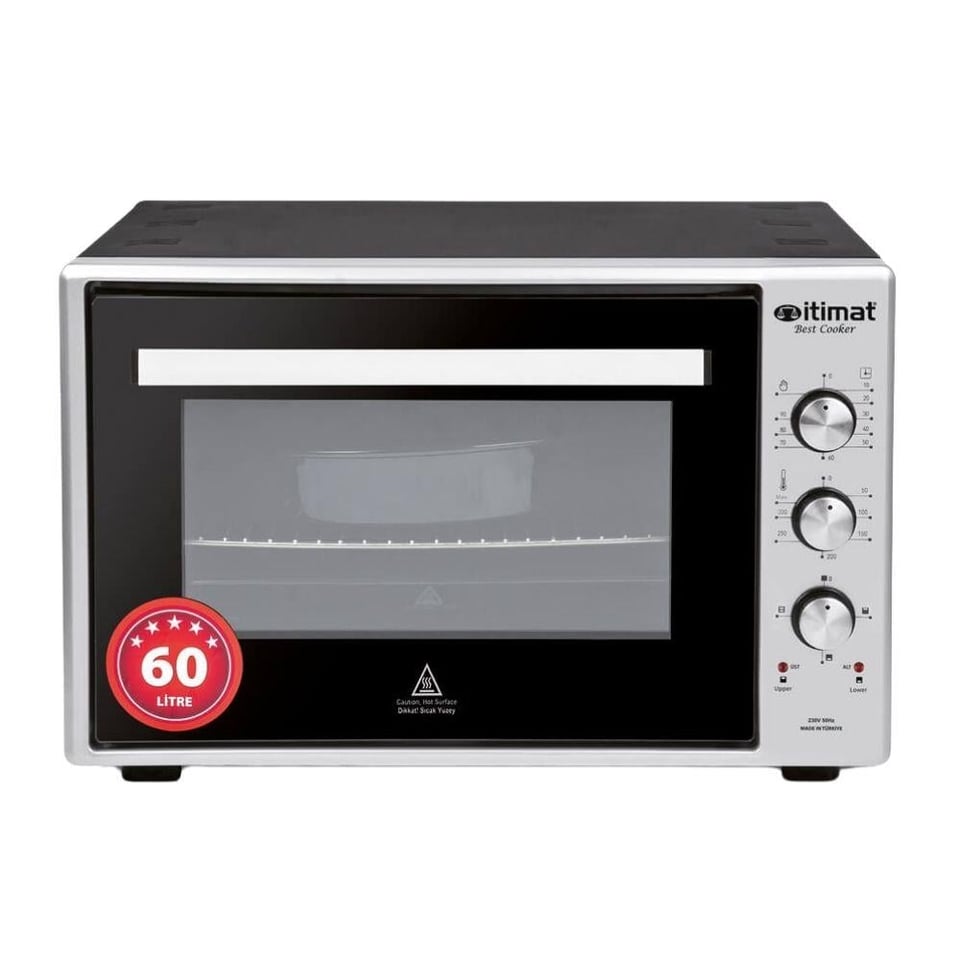 İtimat 8062 Çift Camlı Fırın 60 Lt.İnox