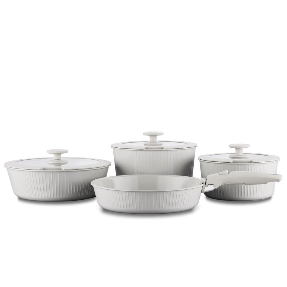 Korkmaz A2792-2 Nova Pratika 8 Parça Tencere Seti Bej