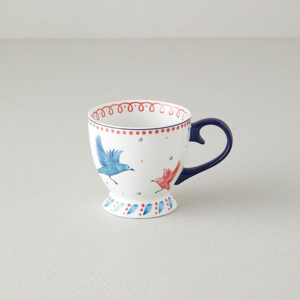 Englısh Home Carnaval Birds Kupa 460 ml Mavi