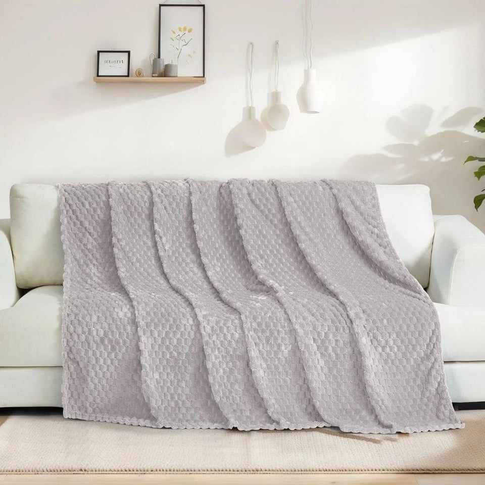 Daintyhome Petek Çok Amaçlı Örtü   Gri