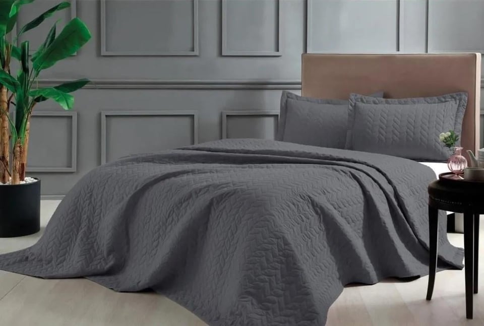 TAÇ GLORY ANTRASIT ÇİFT KİŞİLİK YATAK ORTUSU