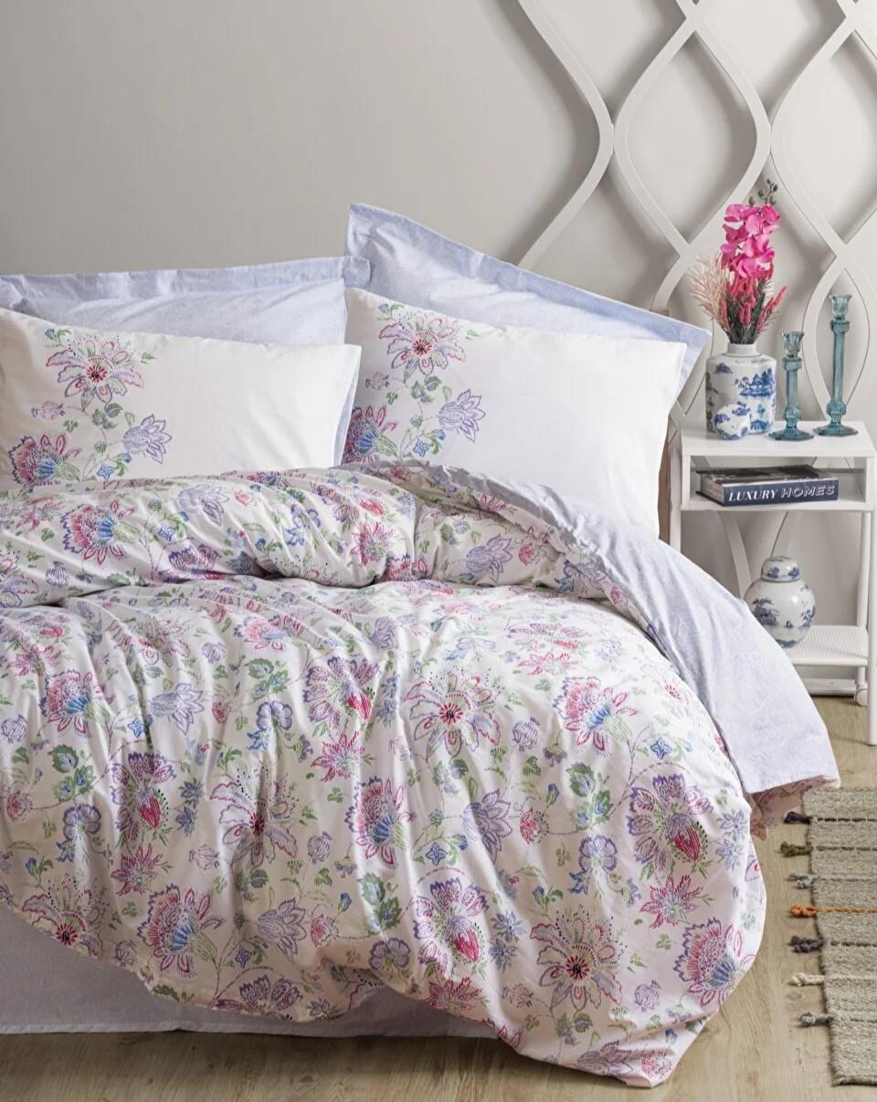 COTTON BOX BOHEM ADSILA MAVİ ÇİFT KİŞİLİK NEVRESİM TAKIMI
