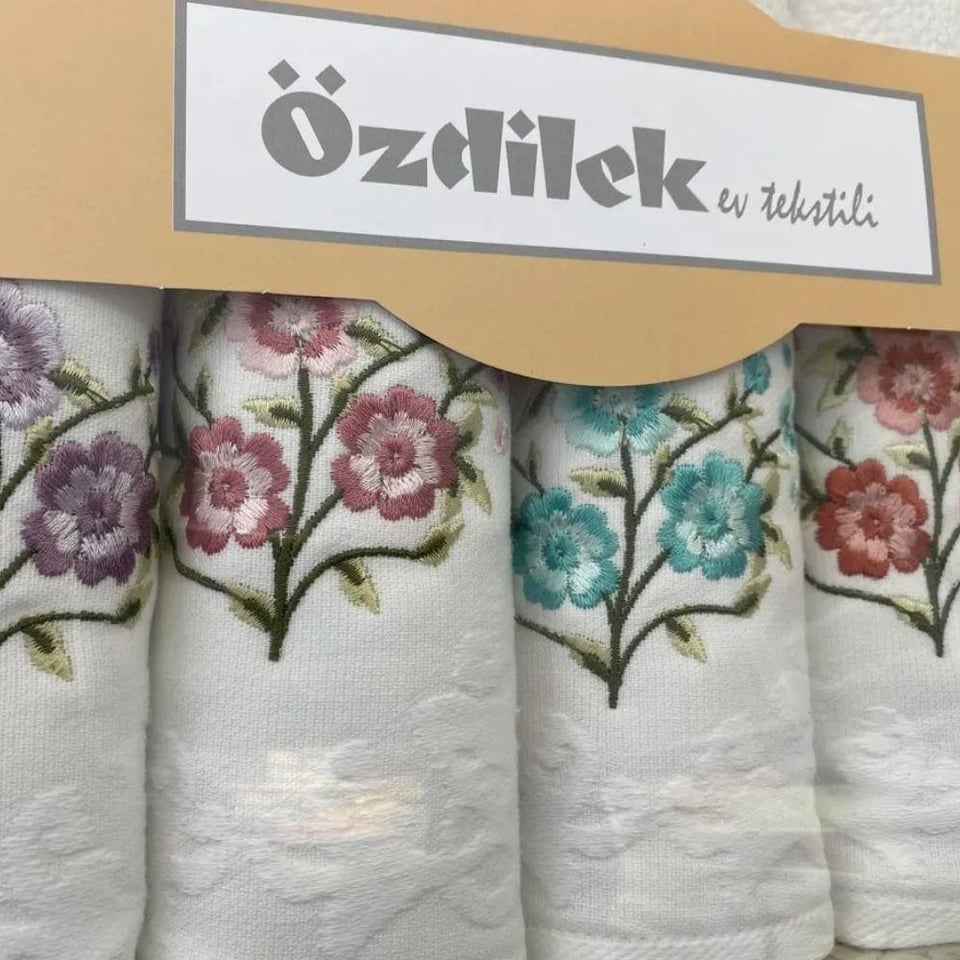 ÖZDİLEK PANSY BEYAZ 4LU KUTULU HAVLU NKS