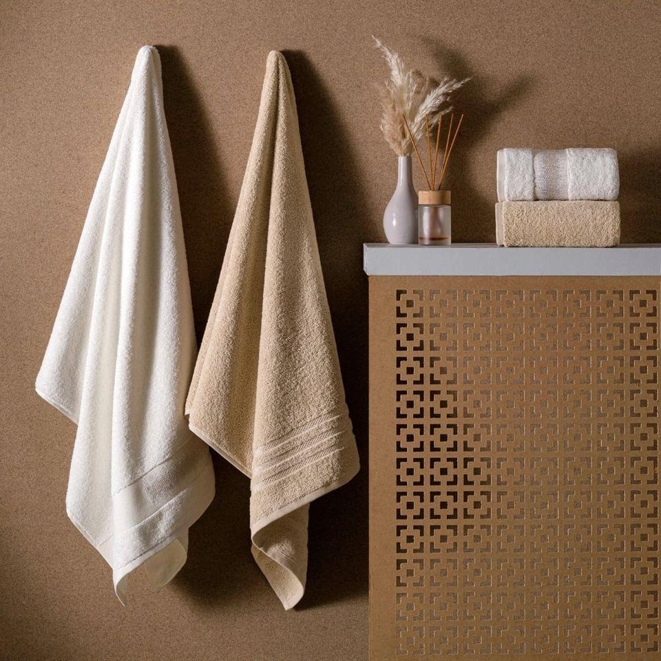 Taç Nova Pure Cotton Pamuk Hamam Seti Ekru Kum