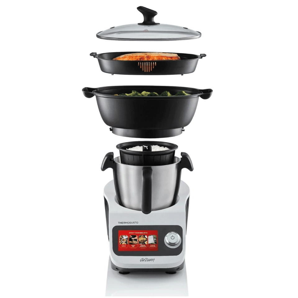 Arzum AR1181 Thermogusto Çok Fonksiyonlu Akıllı Mutfak Robotu-Beyaz