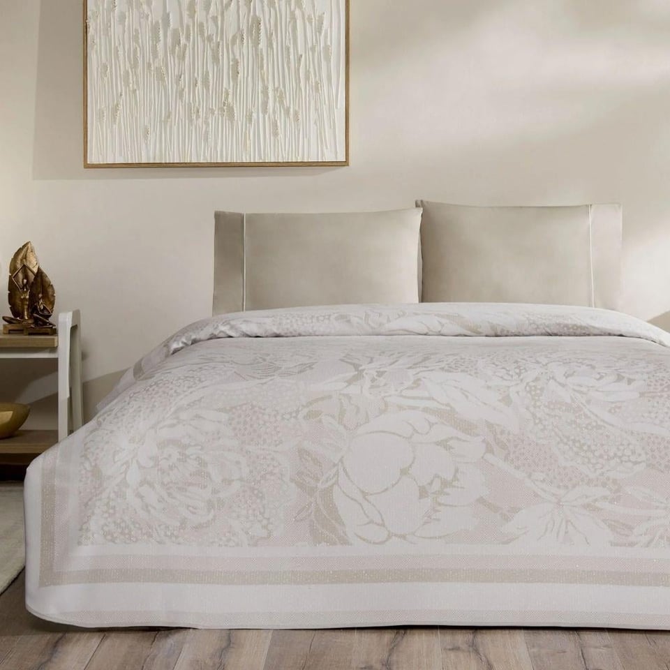 Taç Jakar Idore Çift Kişilik Pike Takımı Taş