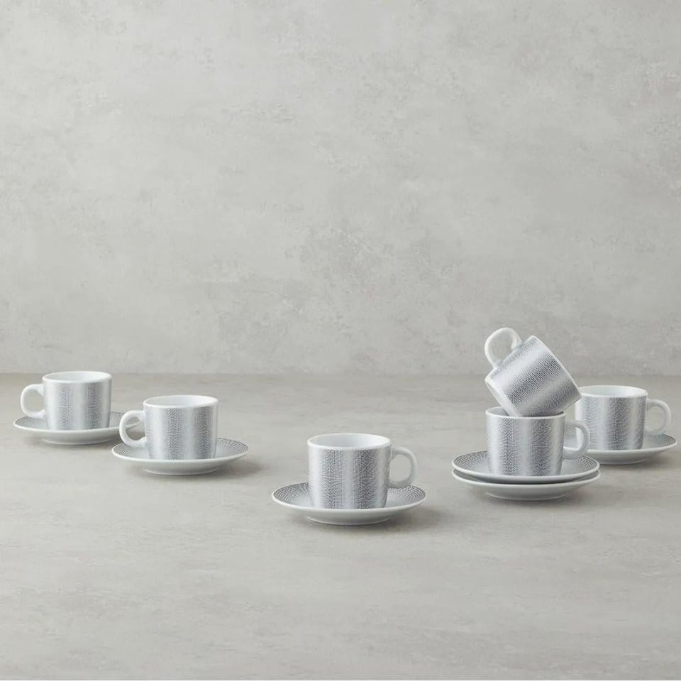 Englısh Home Elisa Kahve Fincan Takımı 80 ml Siyah 6 kişilik