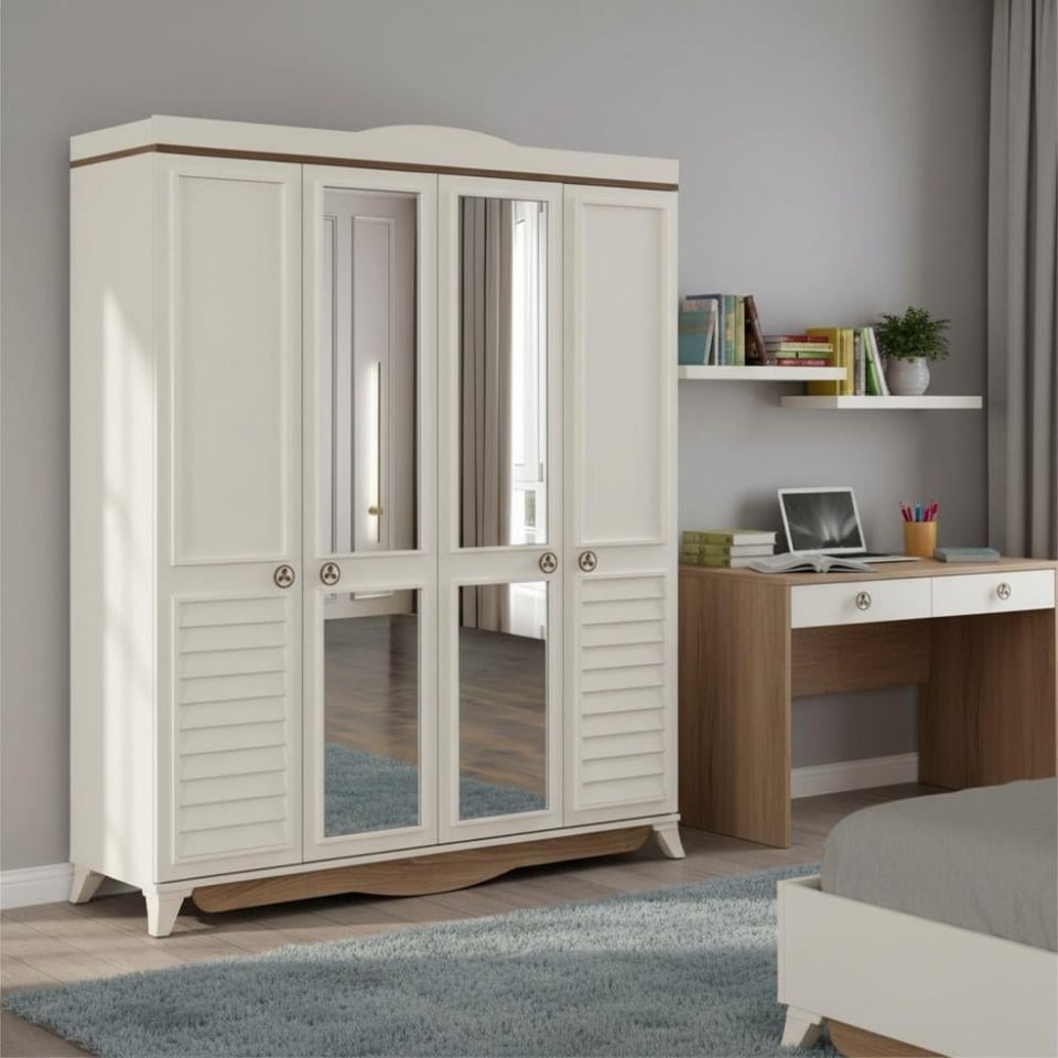 Irmak 4 Kapılı Panjurlu Gardırop