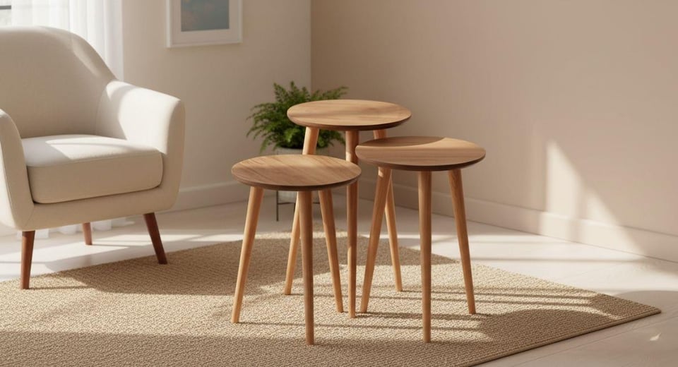 RZ-9444 Retro Zigon Sehpa Ceviz