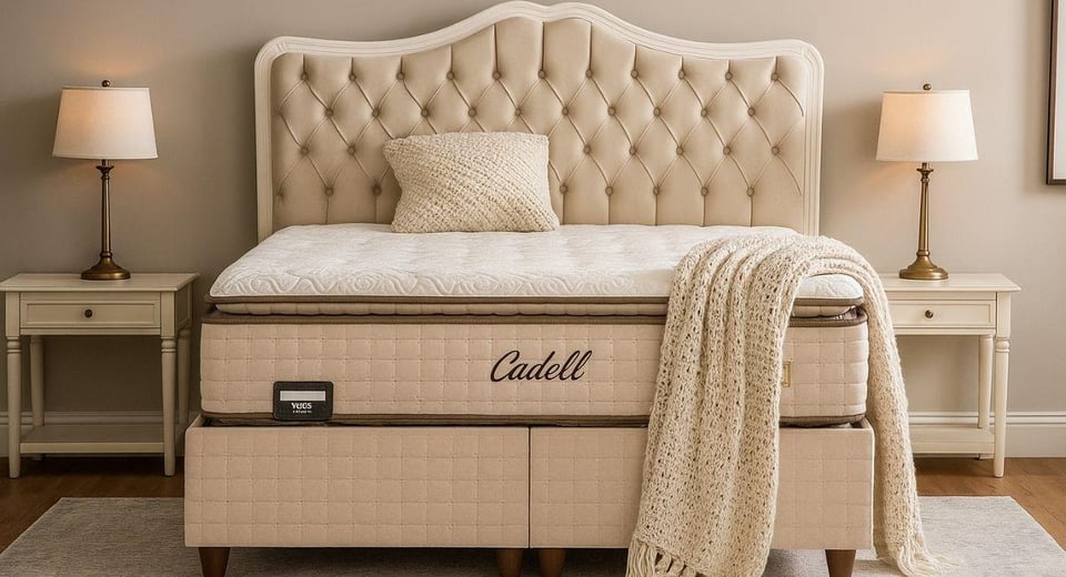 Codell Plus 150'lik Baza,Başlık,Yatak Set (İst-22 Kahve)