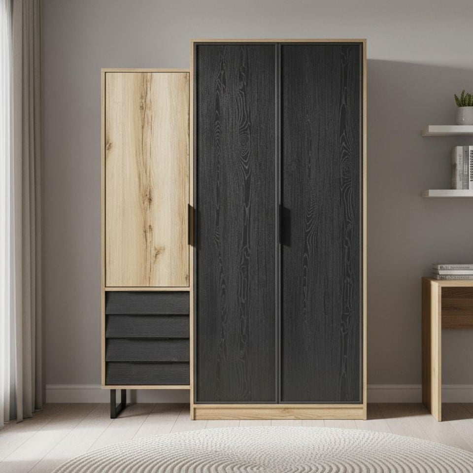 Luna Genç 3 Kapılı Gardırop