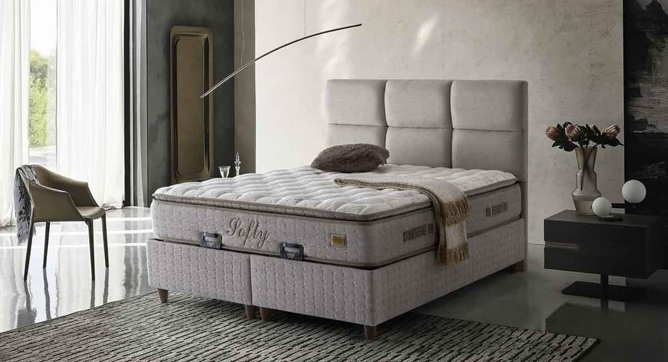 Softy 150'lik Baza,Başlık,Yatak Set