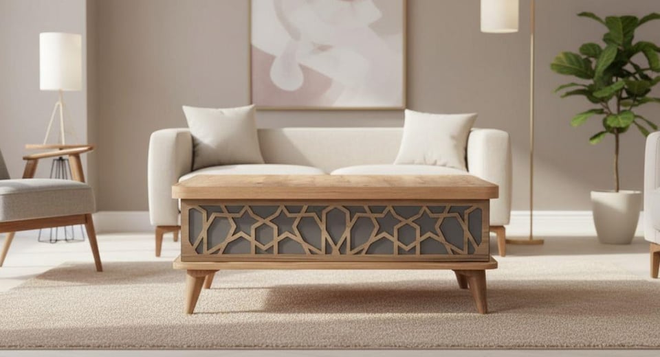 AS-9491 Ada Sihirli Sehpa Ceviz/Antrasit