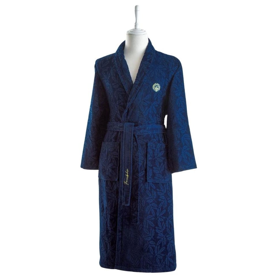 Taç Lisanslı Fenerbahçe Jakar Pamuk S Yetişkin Bornoz Lacivert