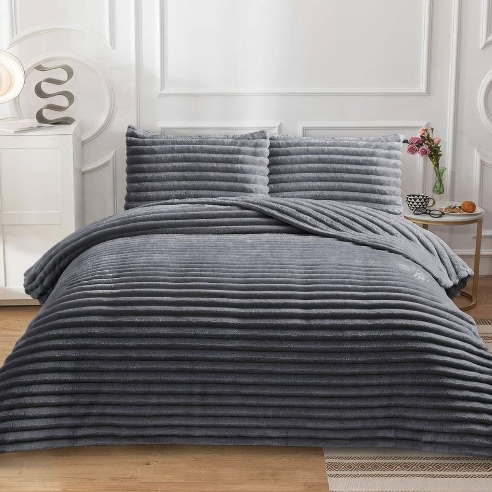 Daintyhome Serra Çift Kişilik Yatak Örtüsü Takımı Antrasit