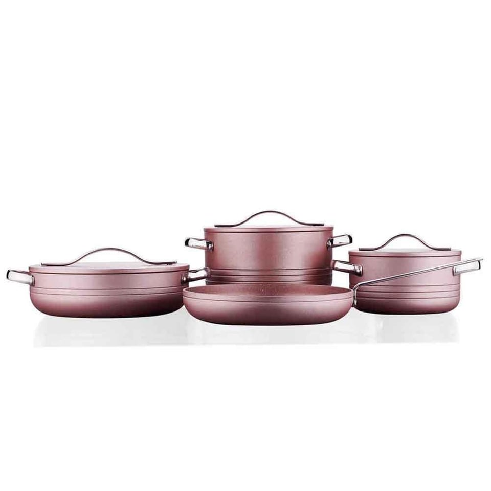 Korkmaz A2620 Linea Plus 7 Parça Tencere Seti Rosagold