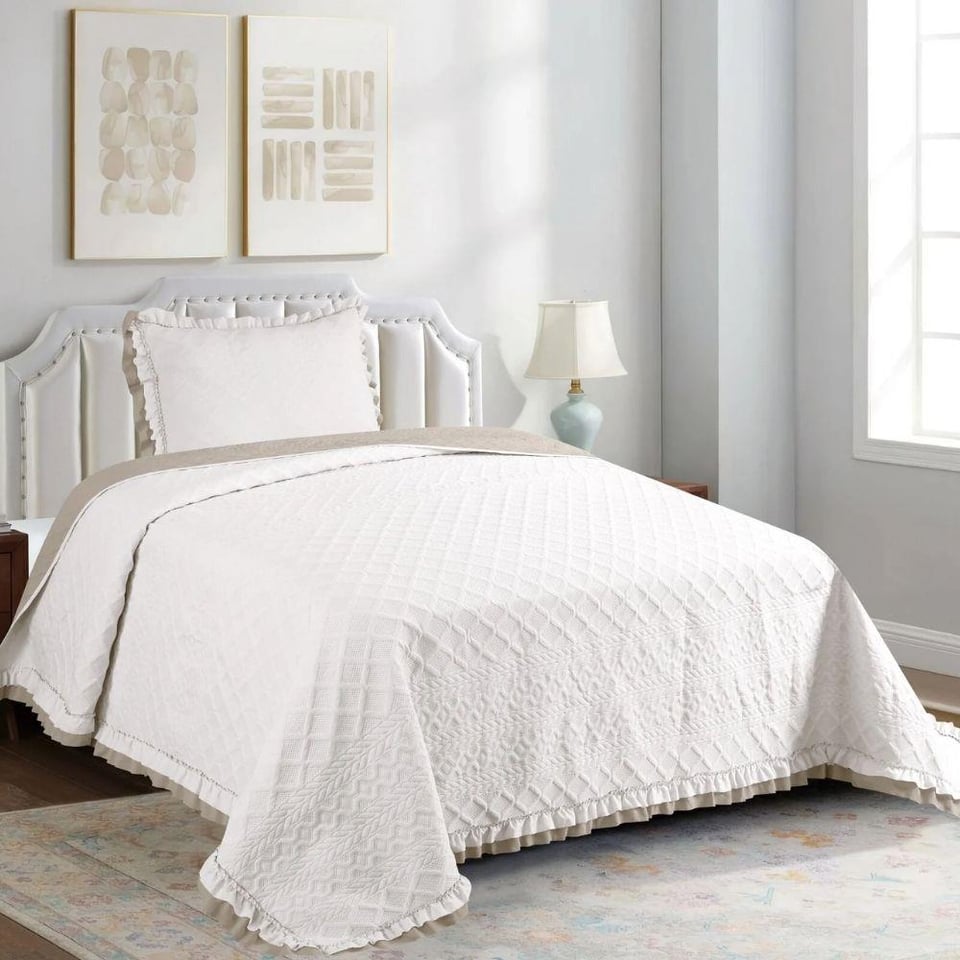 Daintyhome Sara Tek Kişilik  Yatak Örtüsü Takımı  Vizon