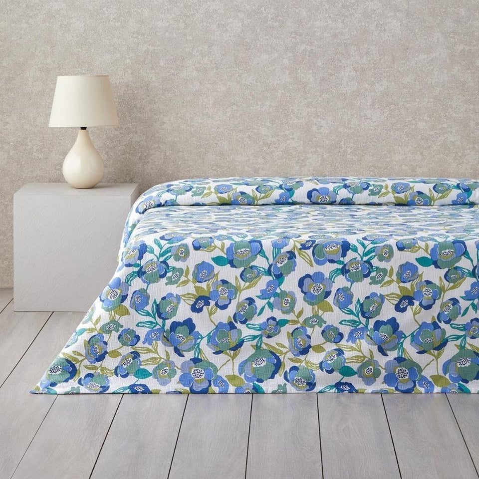 English Home Summer Blooms Pike Takımı Mavi 150x220 cm
