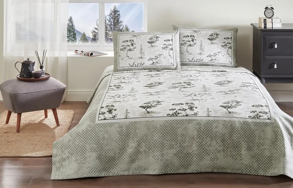 ÖZDİLEK PIKE TAKIMI RF CK BEJ TOILE DE JOUY