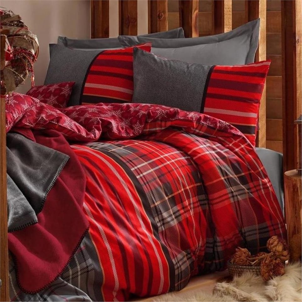 Cotton Box Masculine Çift Kişilik Nevresim Takimi - Santa Gri