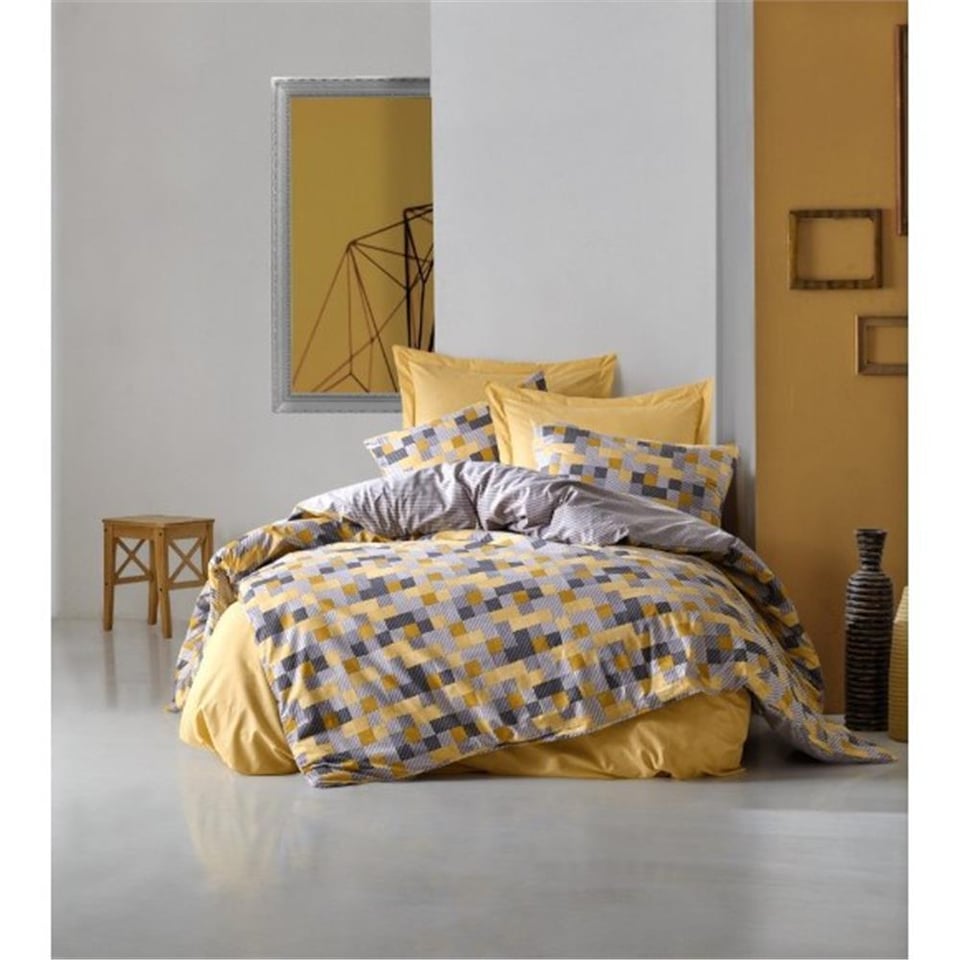 Cotton Box Minimal Tek Kişilik Nevresim Takımı Elon Sarı
