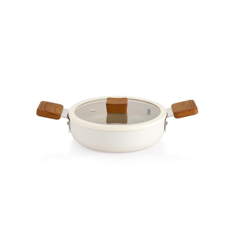 Schafer 1S0848-21005-KRM01 Ceramoni Seramik Kapaklı Sahan 20 Cm-Krem