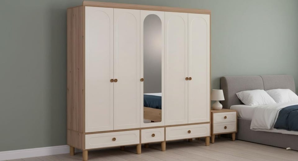 M142 Bohem 5 Kapılı Mebranlı Dolap