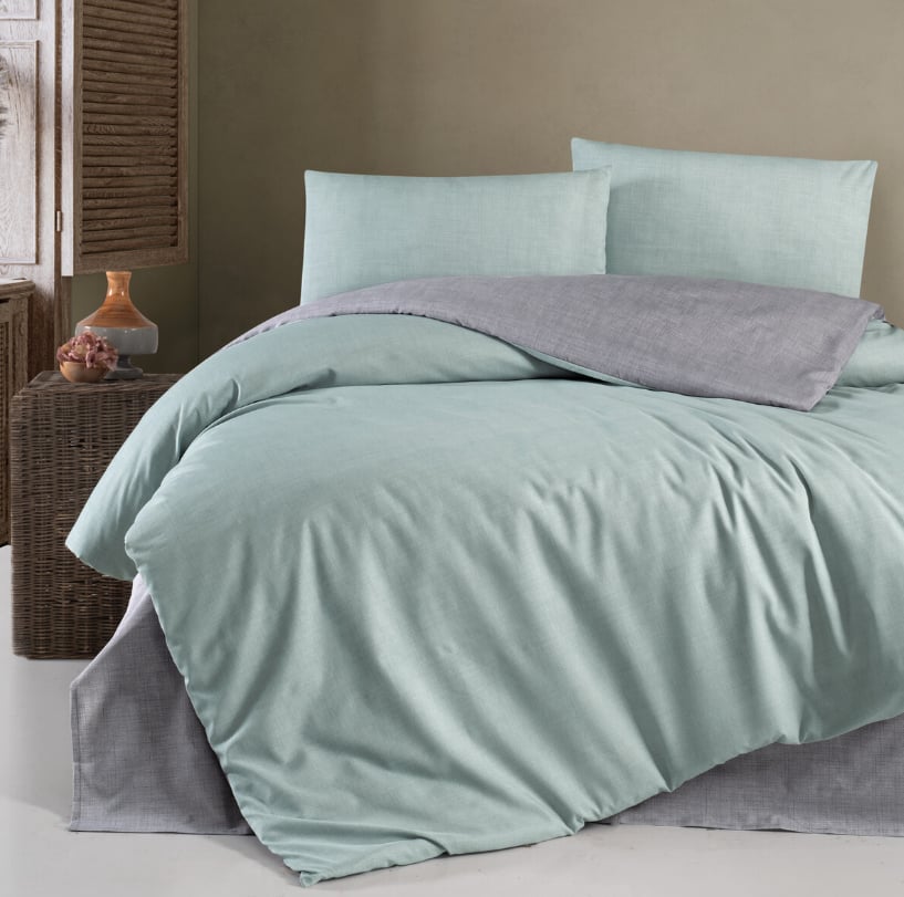 Schafer 3St610-32902-Ysl01 Perry Çift Kişilik Nevresim Takımı 4 Parça-Yeşil