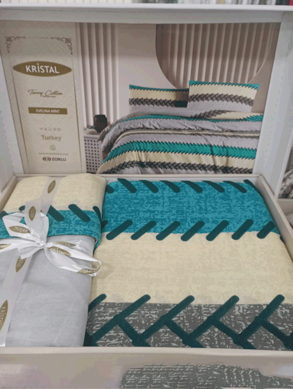 TAÇ KRİSTAL ÇİFT KİŞİLİK NEVRESİM TAKIMI 