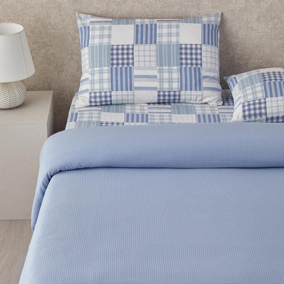 Englısh Home Modern Plaids Pike Takımı ,Mavi 200x220 cm