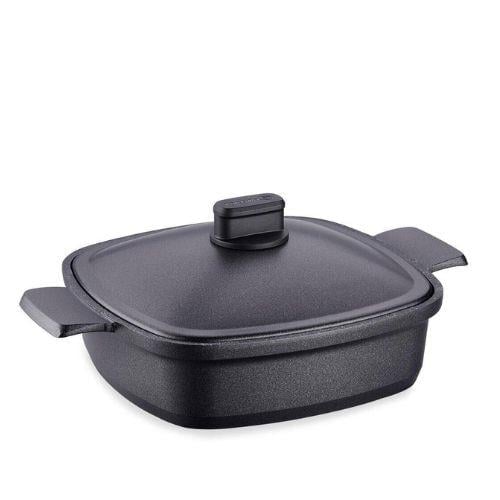 Korkmaz A2584 Casterra Kare Döküm Kısa Tencere 26x26x7