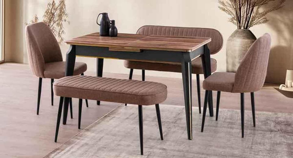 Bella Ekbanklı Masa Takımı