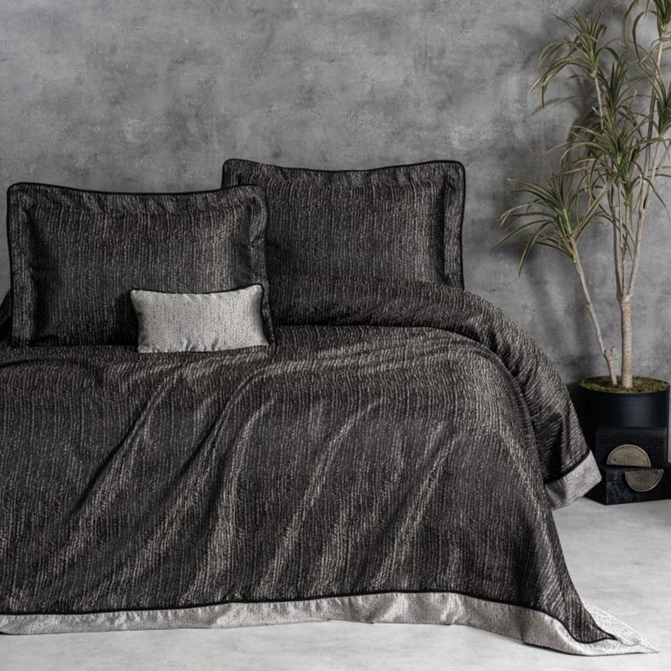 Cotton Box Smart Vivian Gri Yatak Örtüsü